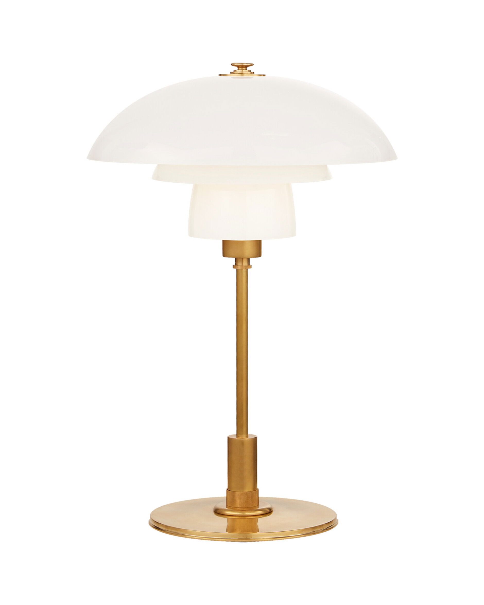 Whitman skrivbordslampa antik mässing/vit