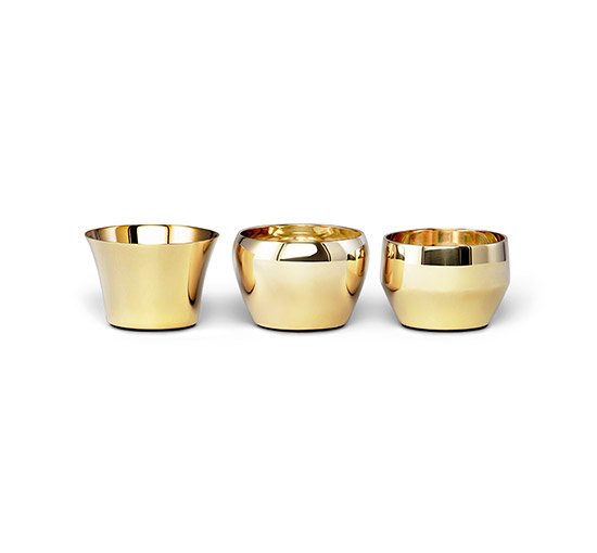 Brass - Kin tealight holders 3-pack brass