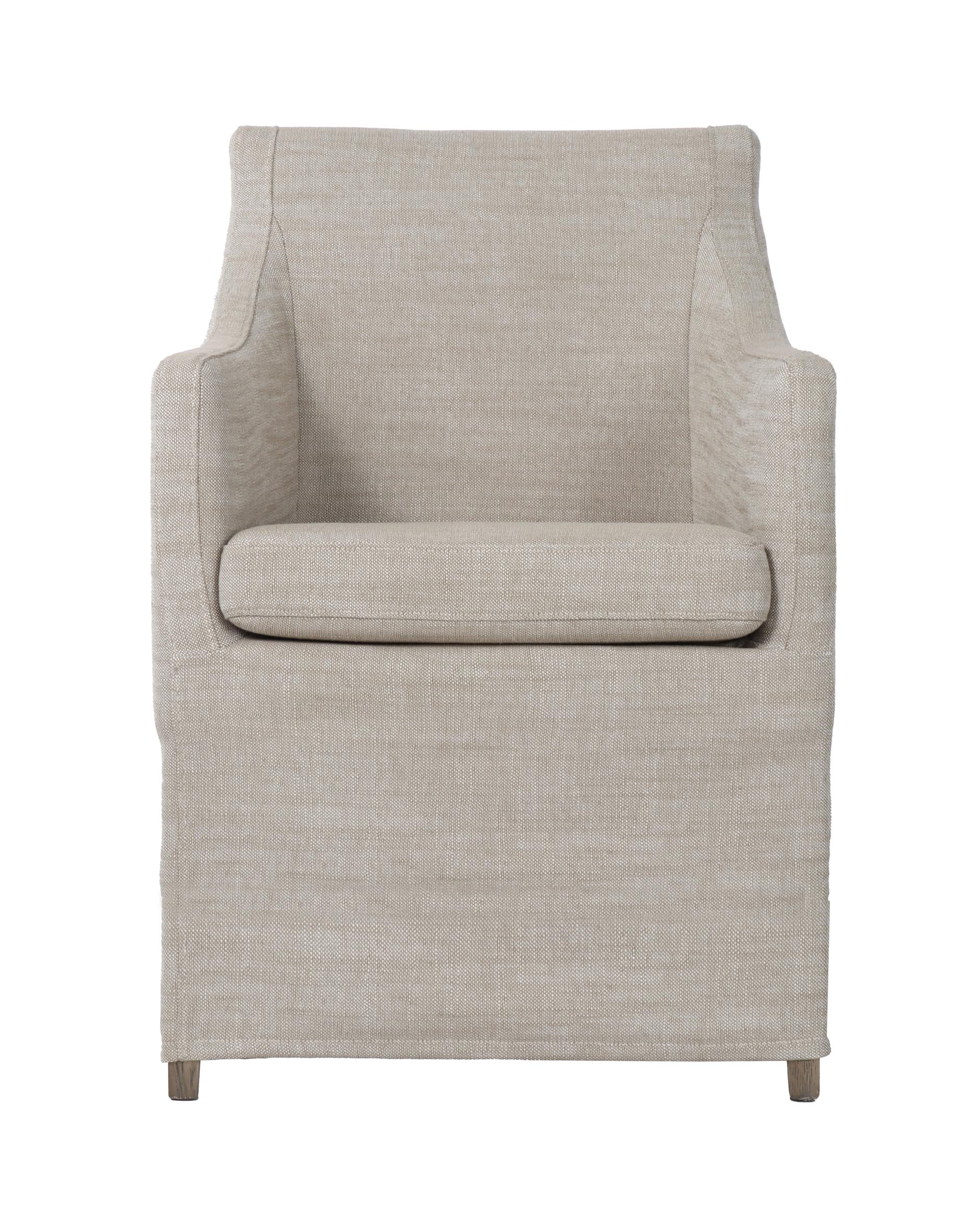 Avignon Dining Chair Sophie linen (long) Pearl Grey