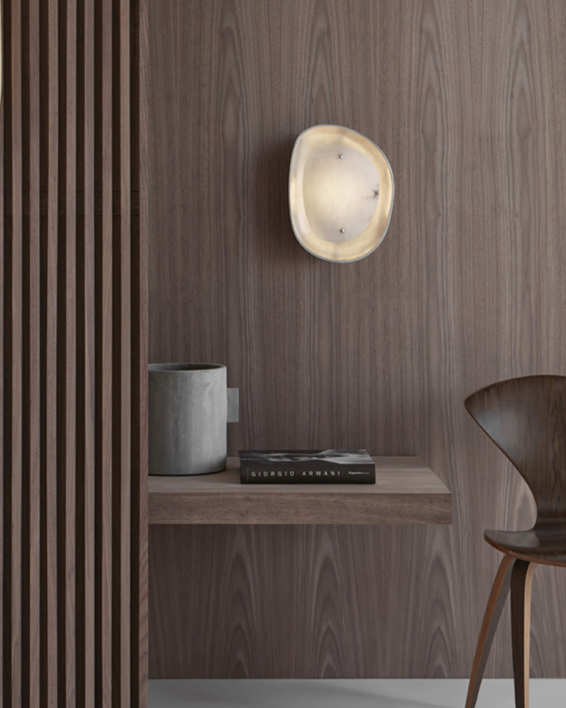 Samos Sculpted vägglampa Gild