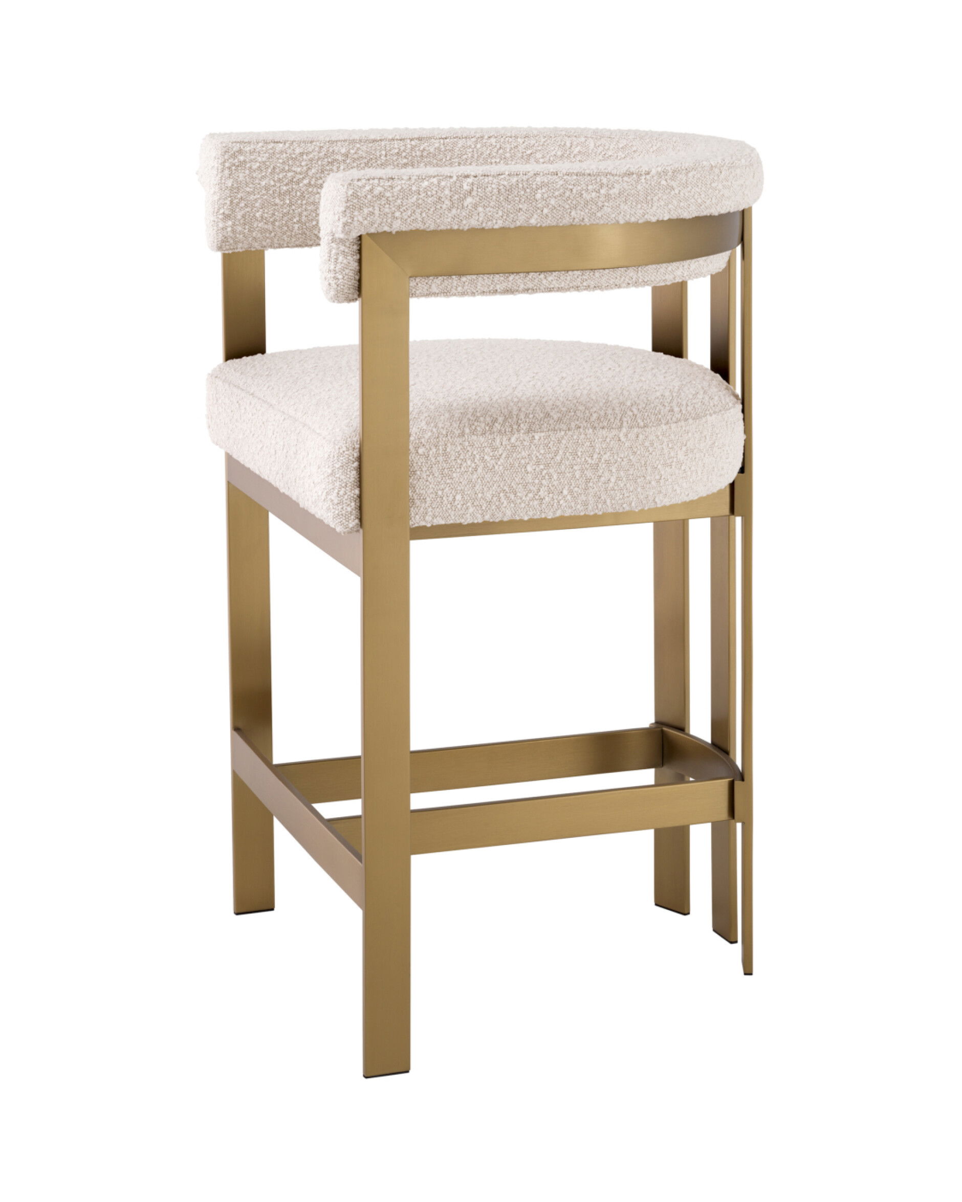 Clubhouse barstol bouclé cream