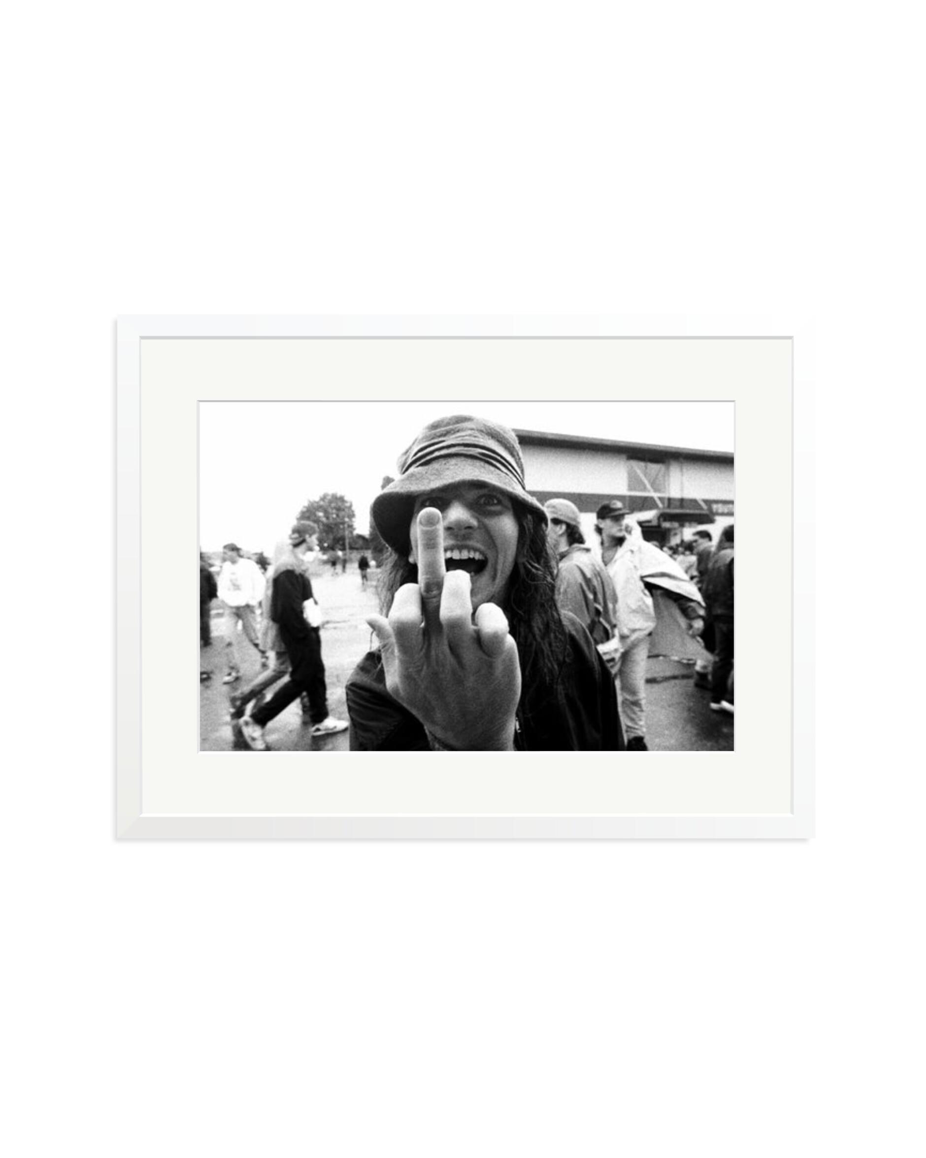 Eddie Vedder Flipping the Bird White / XL