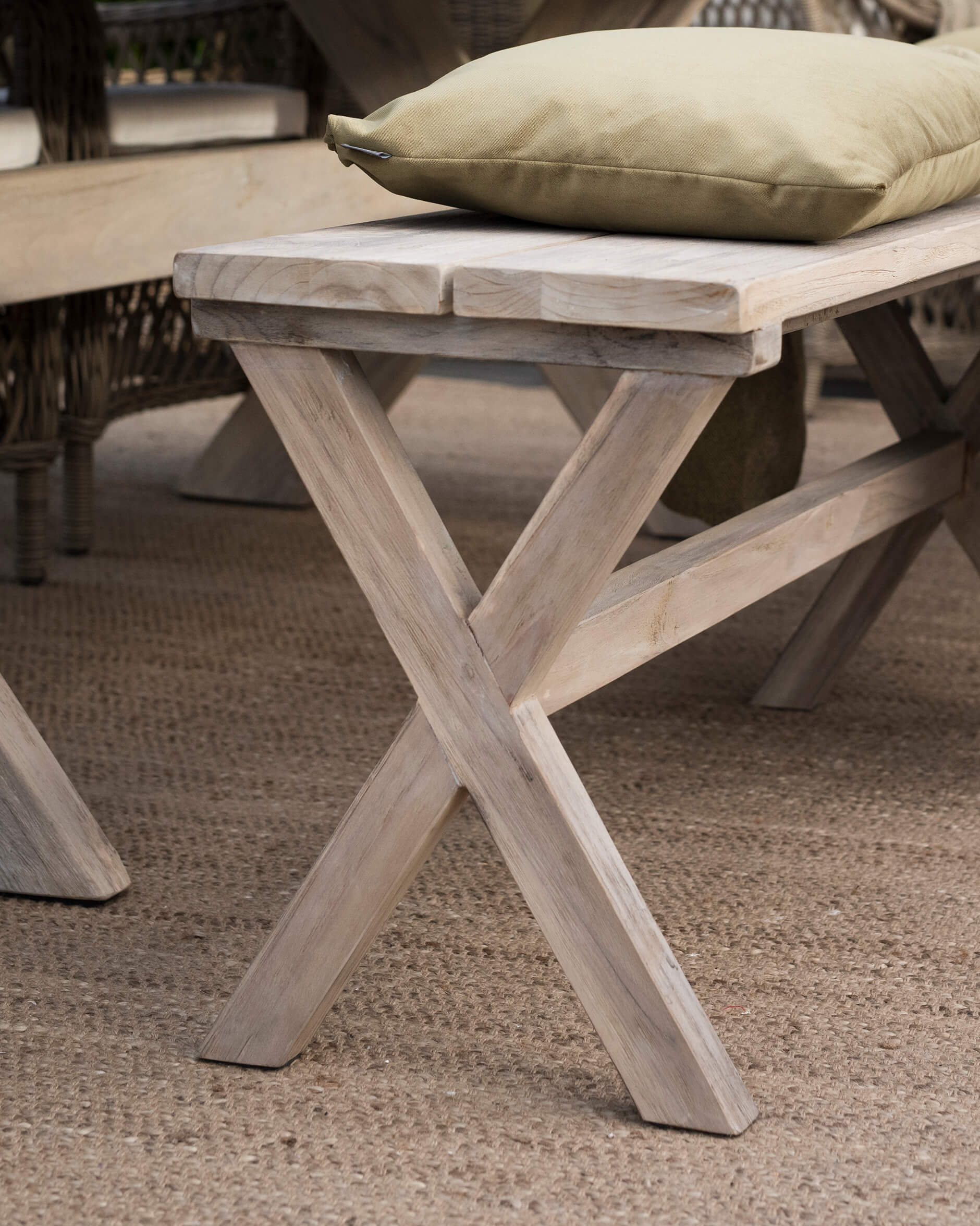 Cross bänk charcoal 100cm