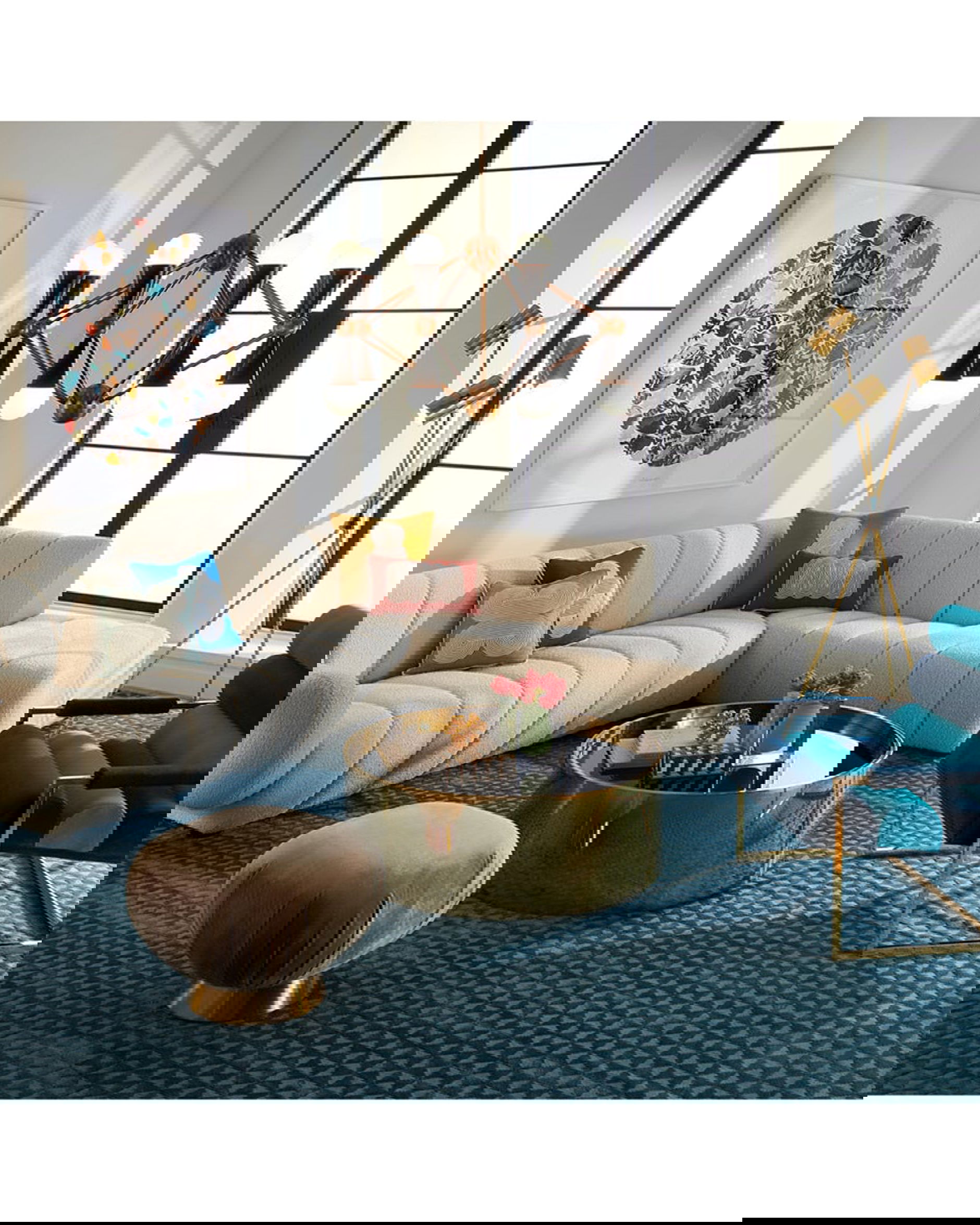 Caracas taklampa mässing/svart