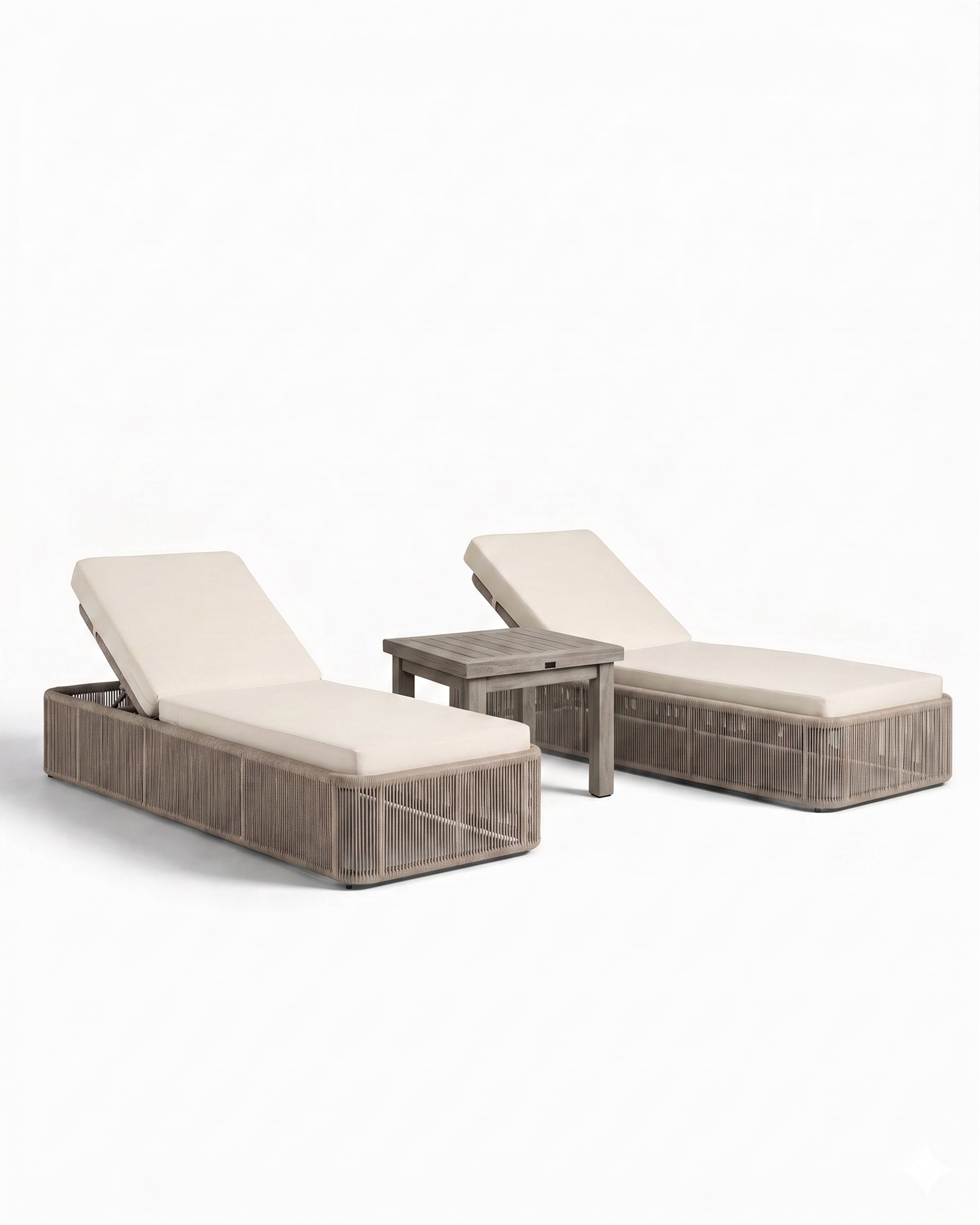 Los Cabos solsäng med Vintage Sidobord