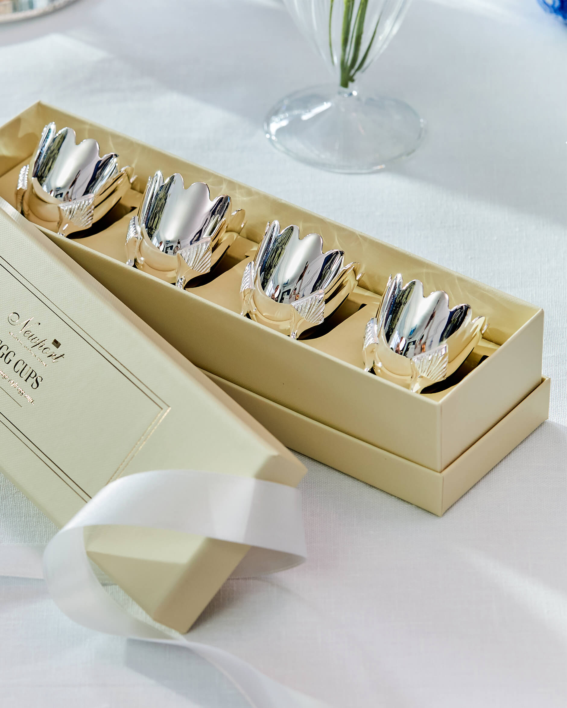 Regency eierbecher silber