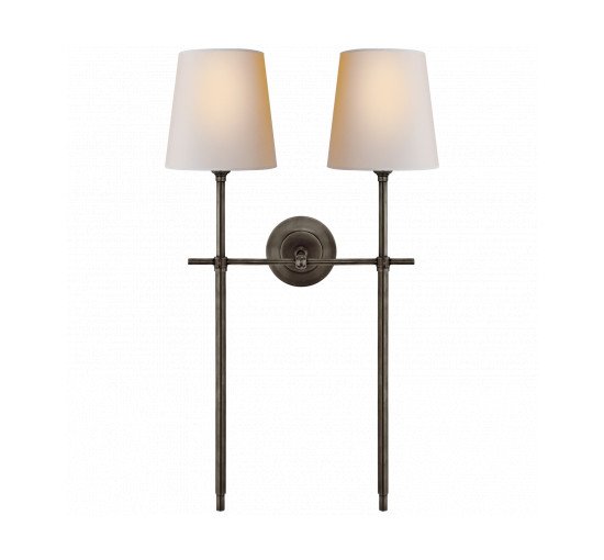 null - Bryant Large Double Tail Sconce Bronze