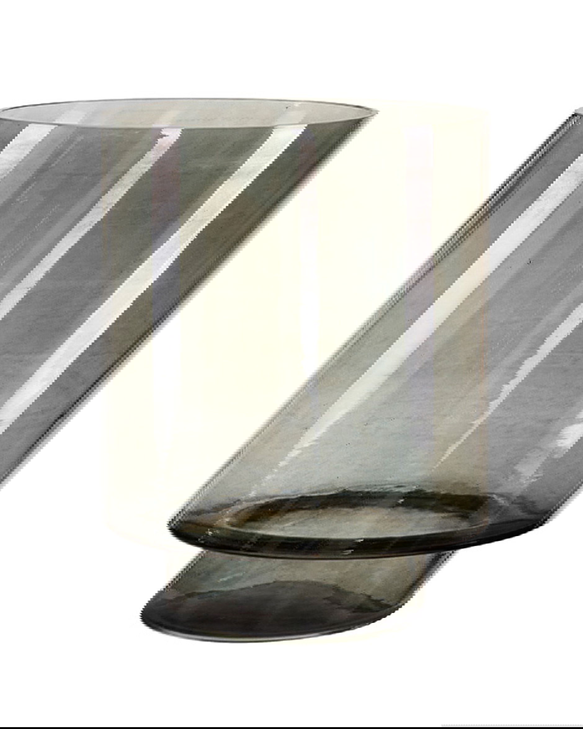 Reef candle holder smoke grey