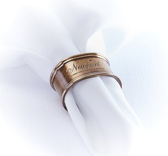 Newport Napkin Ring Brass