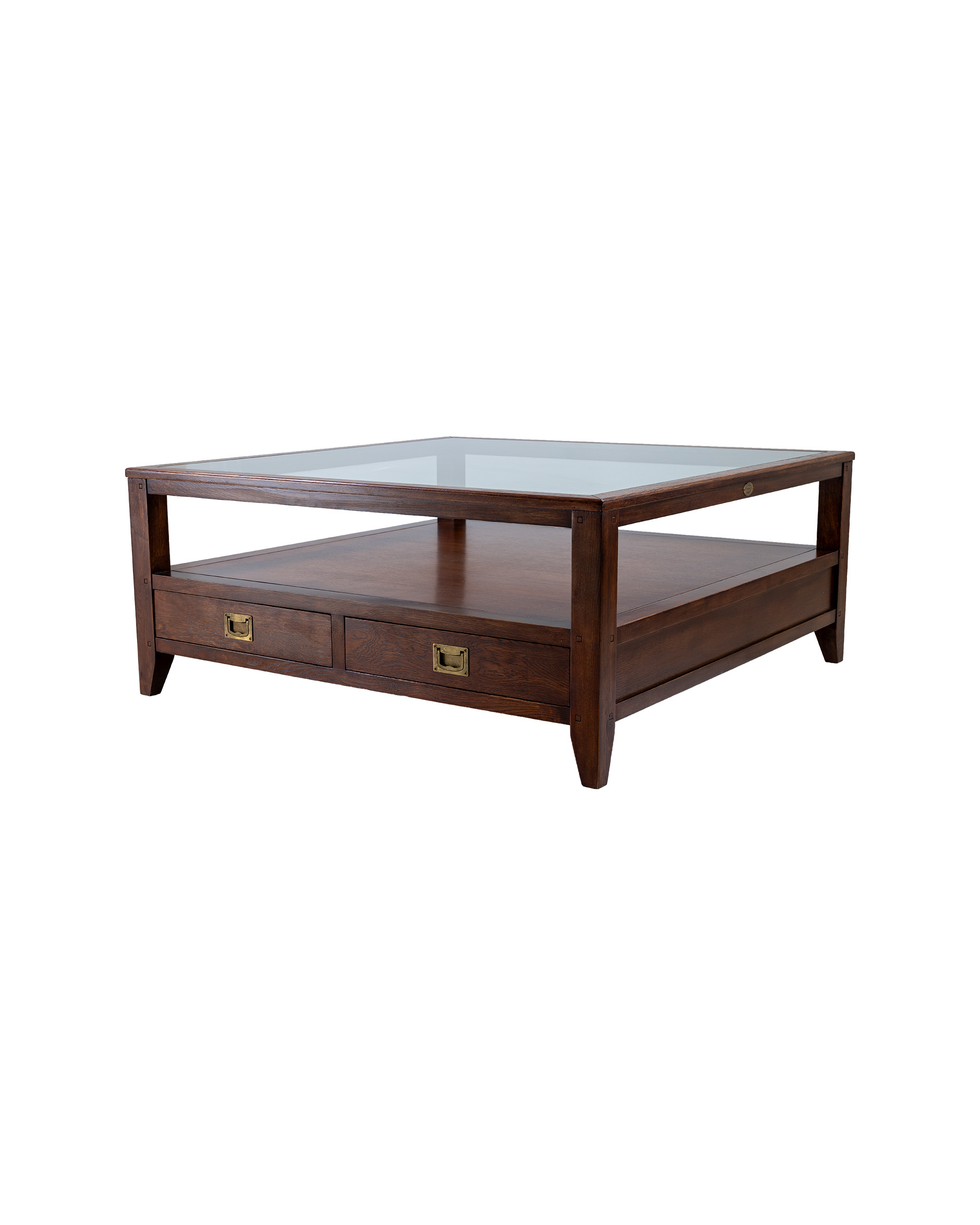 Martino coffee table with glass top Noble Brown