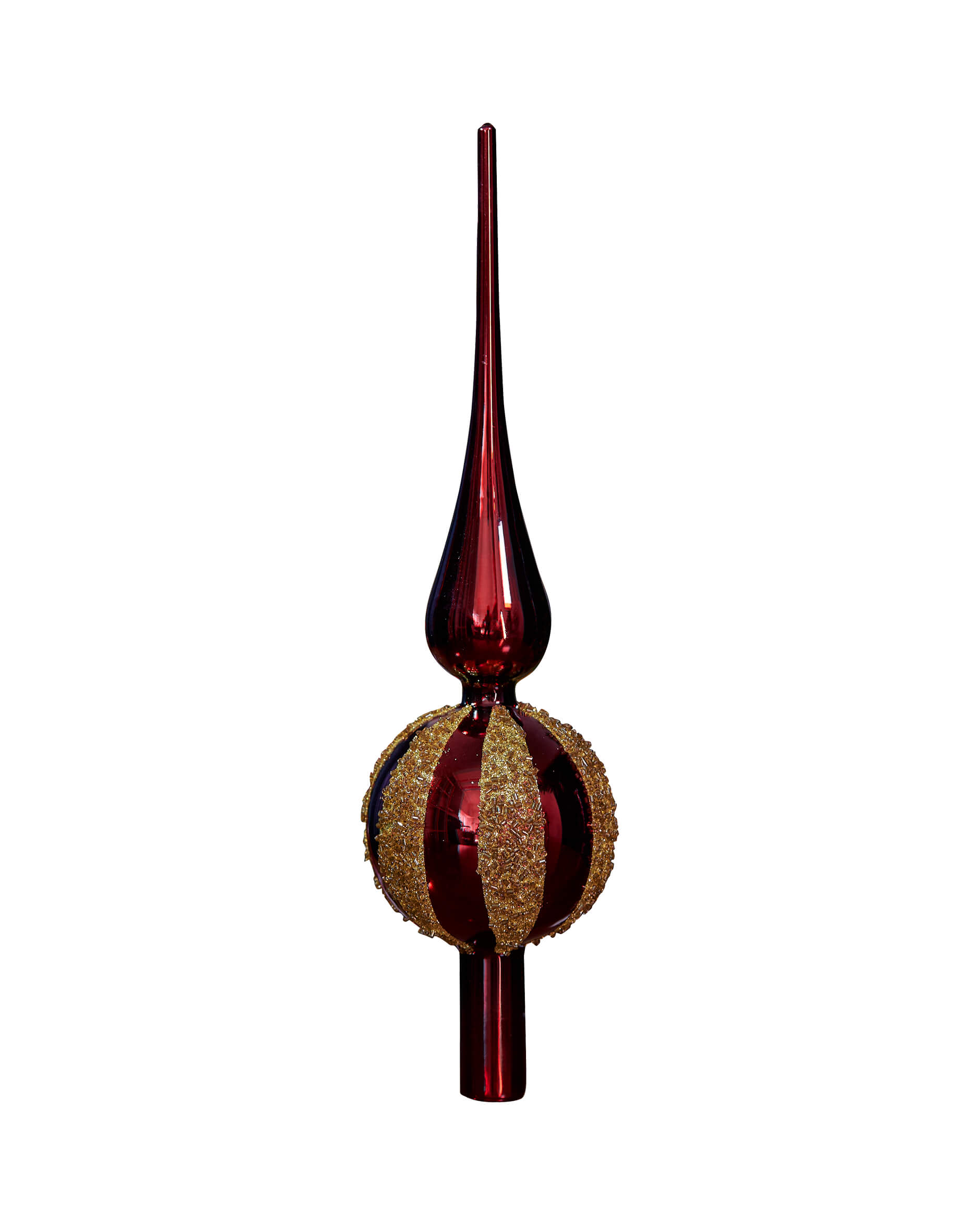 Valeria julgransspira vinröd/guld