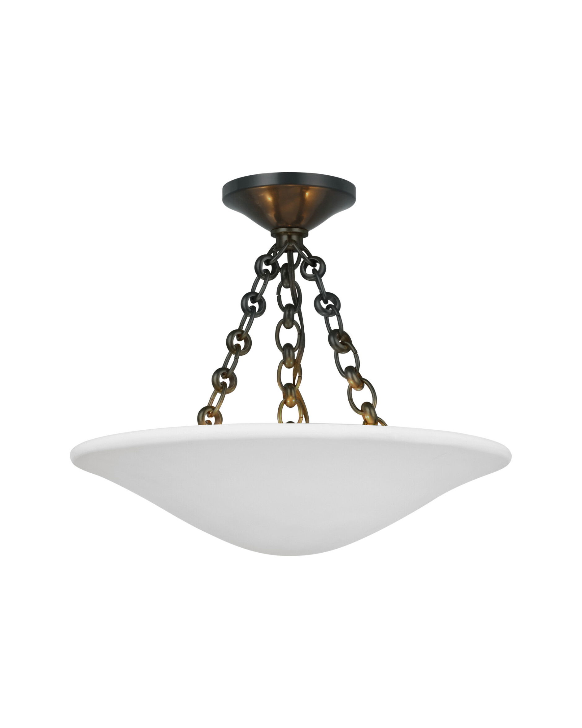 Mollino 16" Semi Flush Mount Bronze