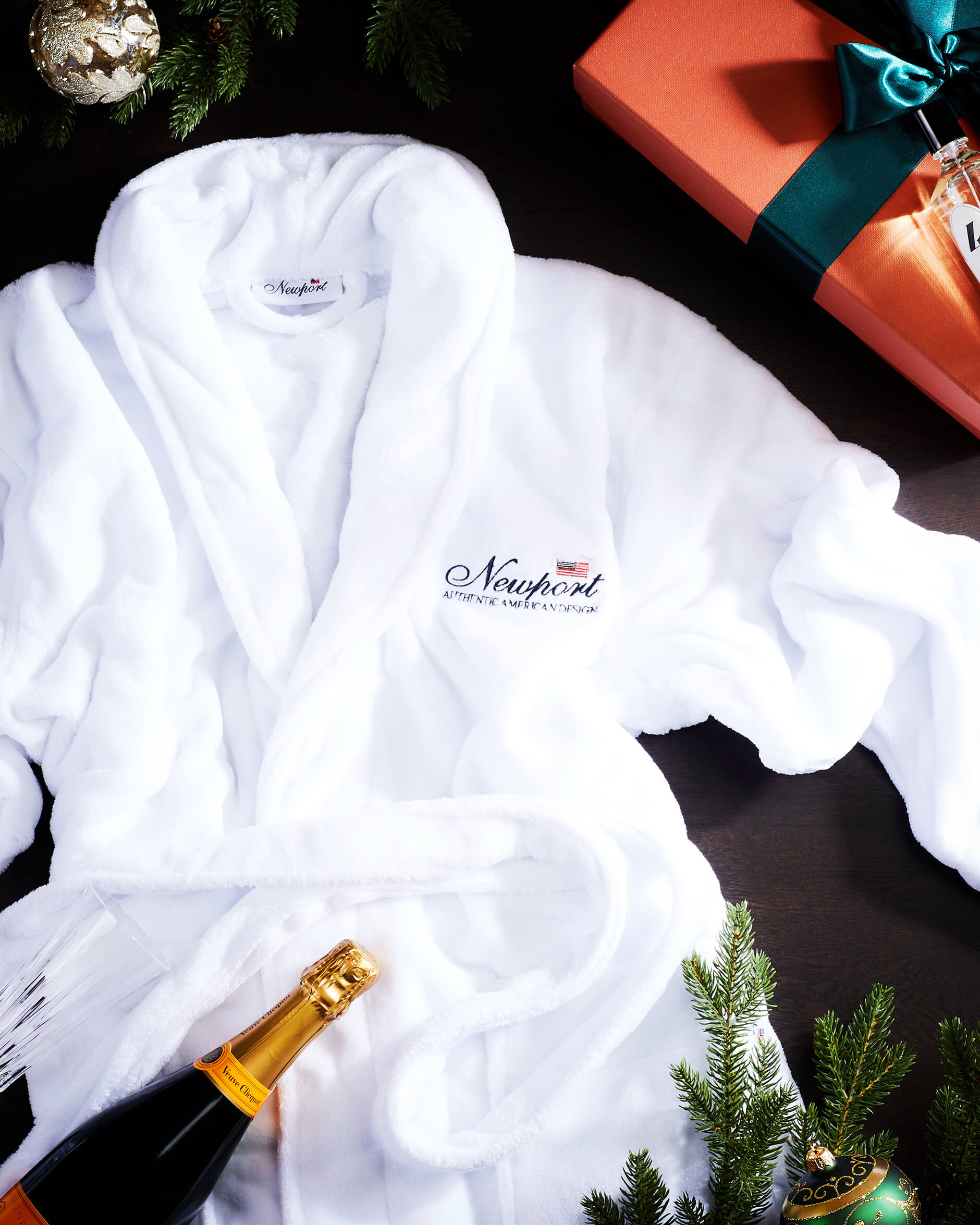 Jamesport morgonrock vit