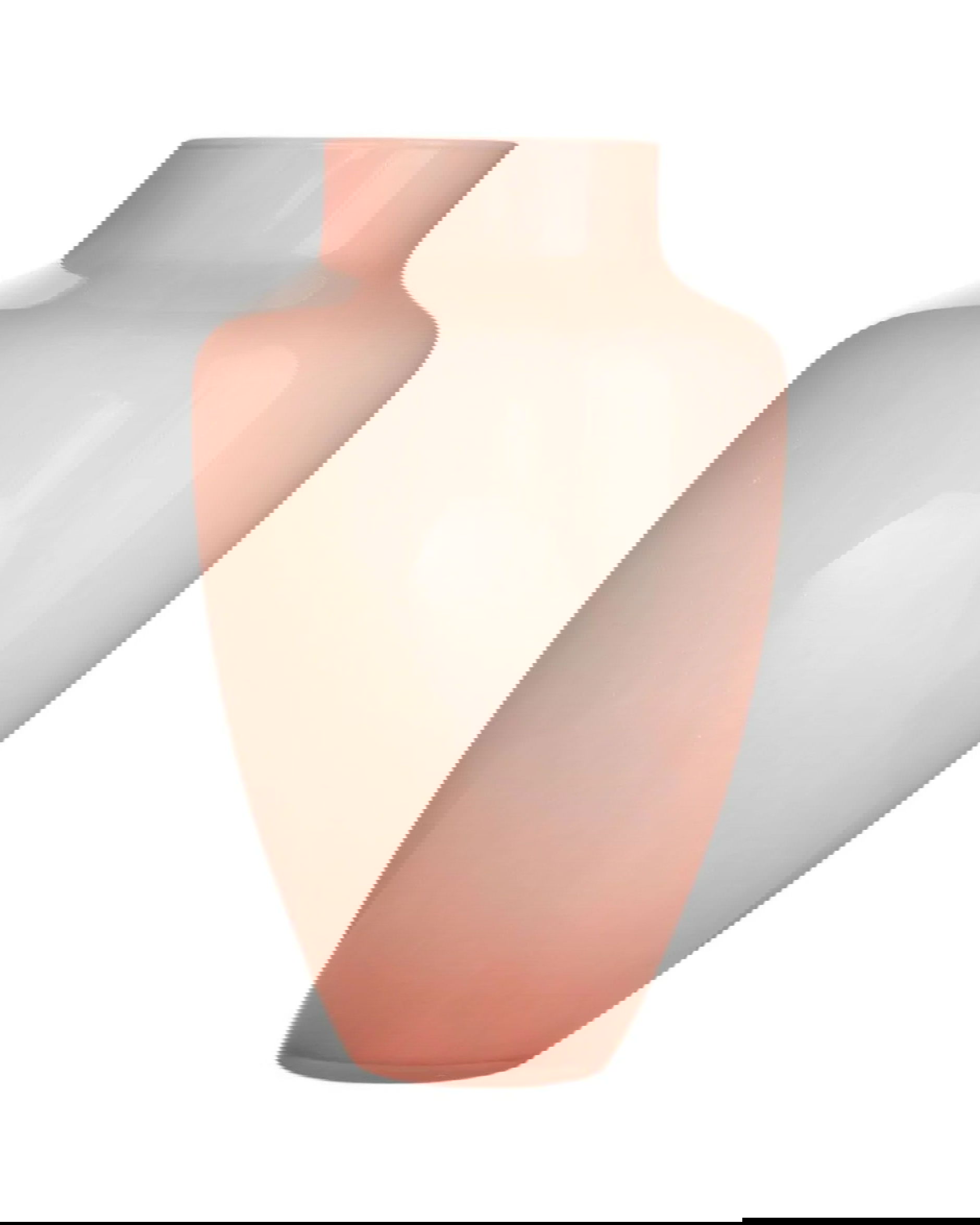 Carmine glazen vaas roze