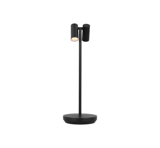 Doppia bordslampa uppladdningsbar svart