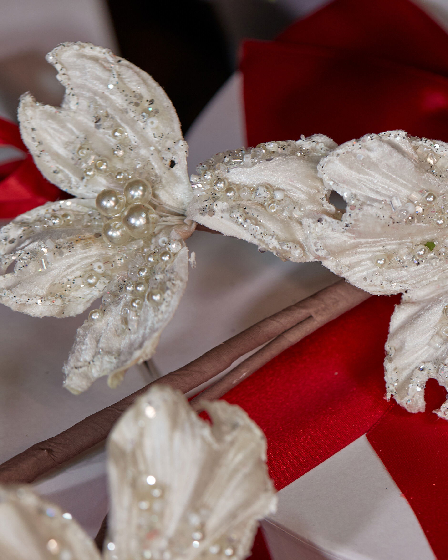 Dogwood Blossom Decorative Branch White