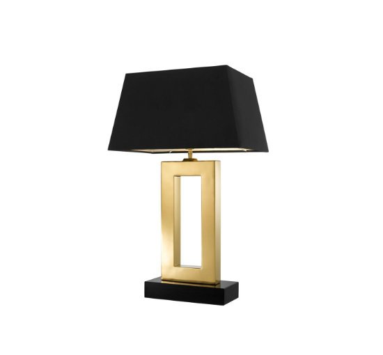 Gold/black shade - Arlington Table Lamp crystal/gold black shade