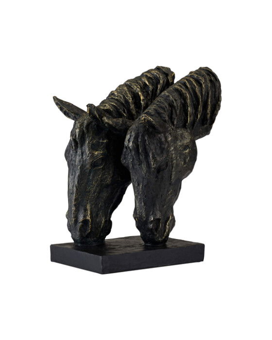Antoine Horse Head Sculpture Black