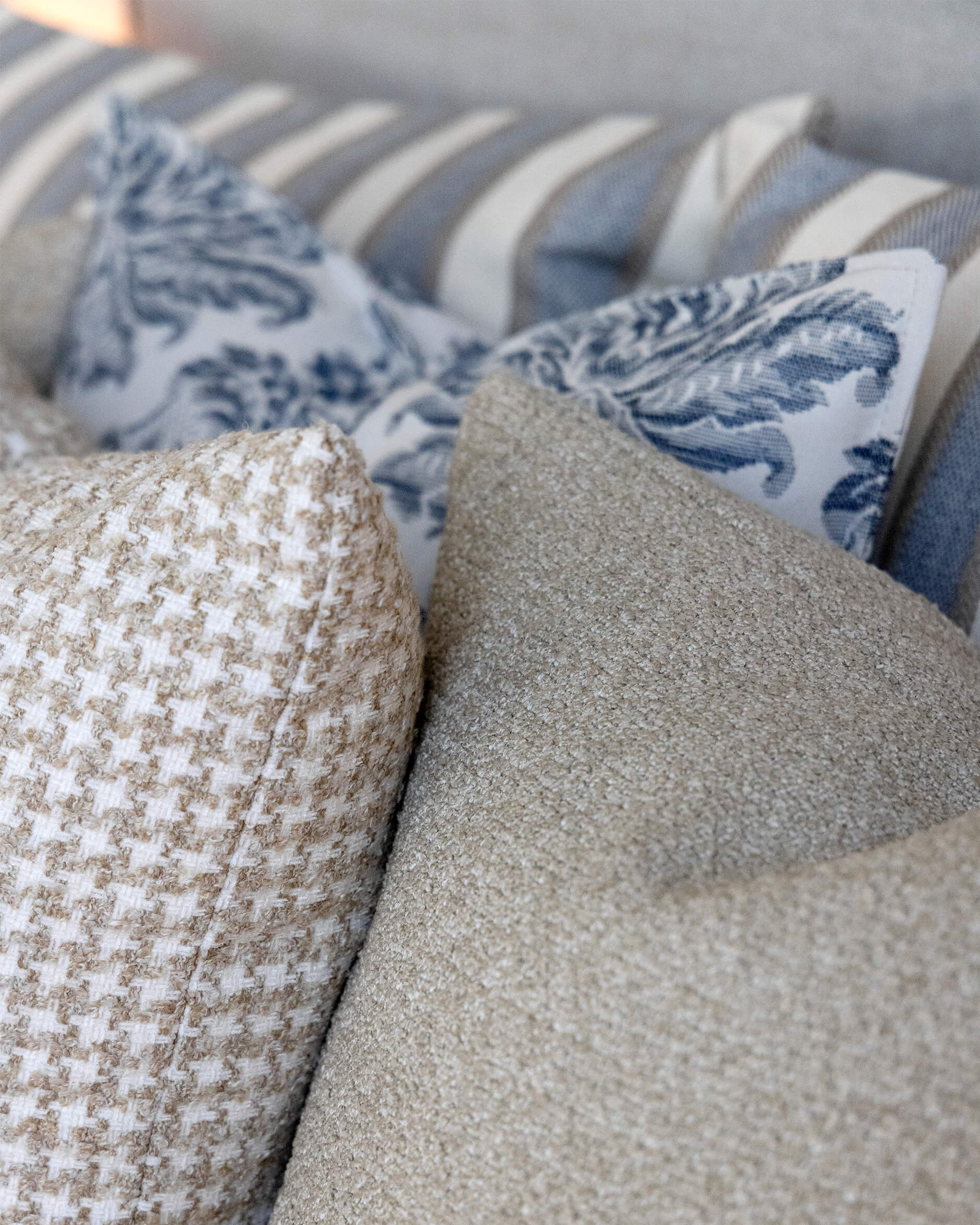 Lotus Cushion Cover Deep Blue