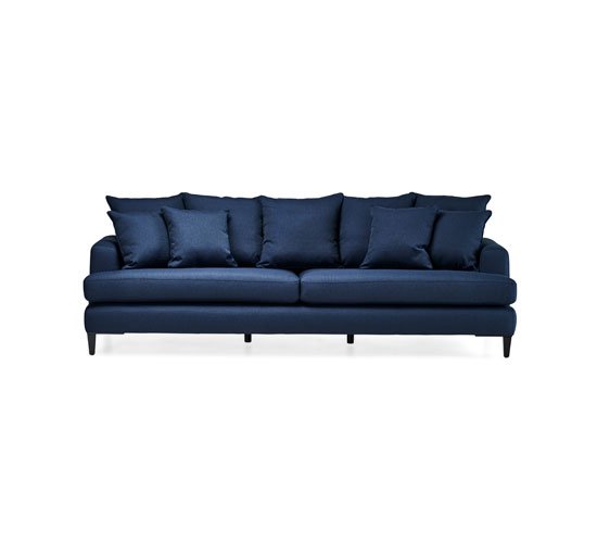 Indigo - Los Angeles sofa, 4-seater, indigo (divisible)