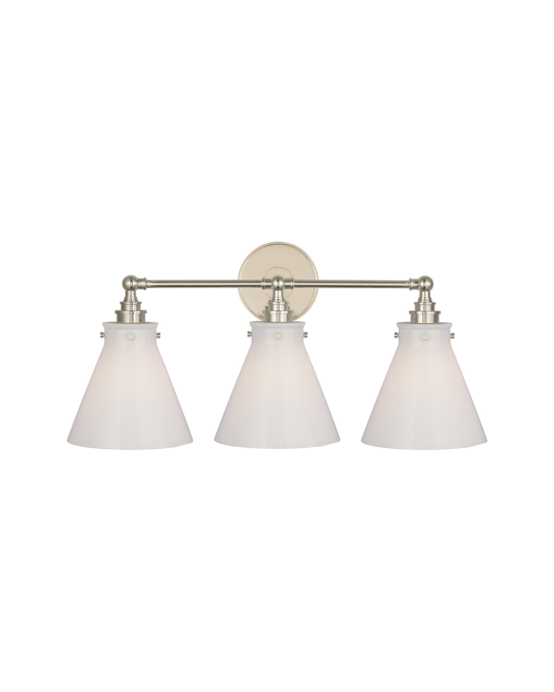 Parkington 24" badrumsbelysning nickel/vitt glas