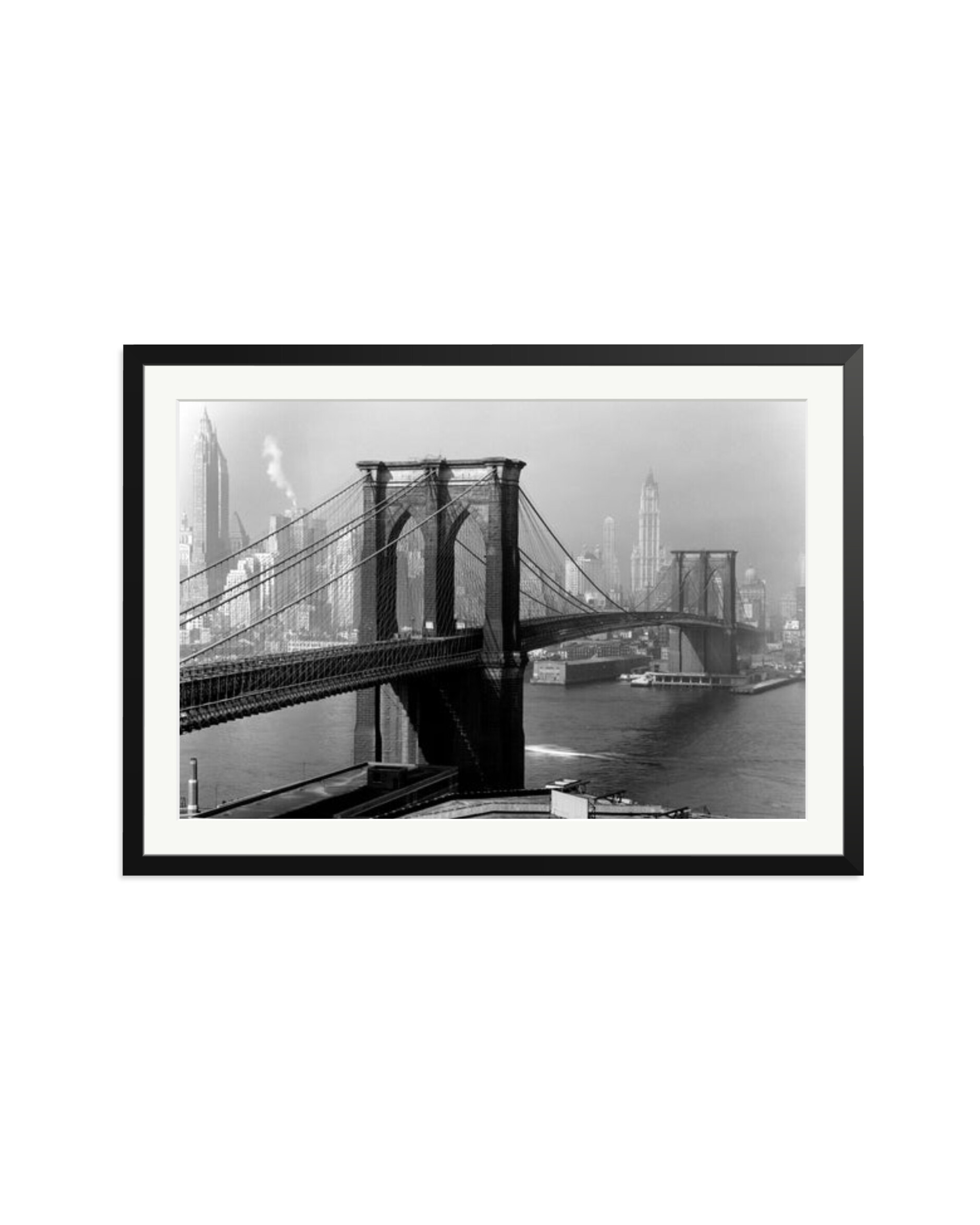 Brooklyn Bridge by Day Black / XXL