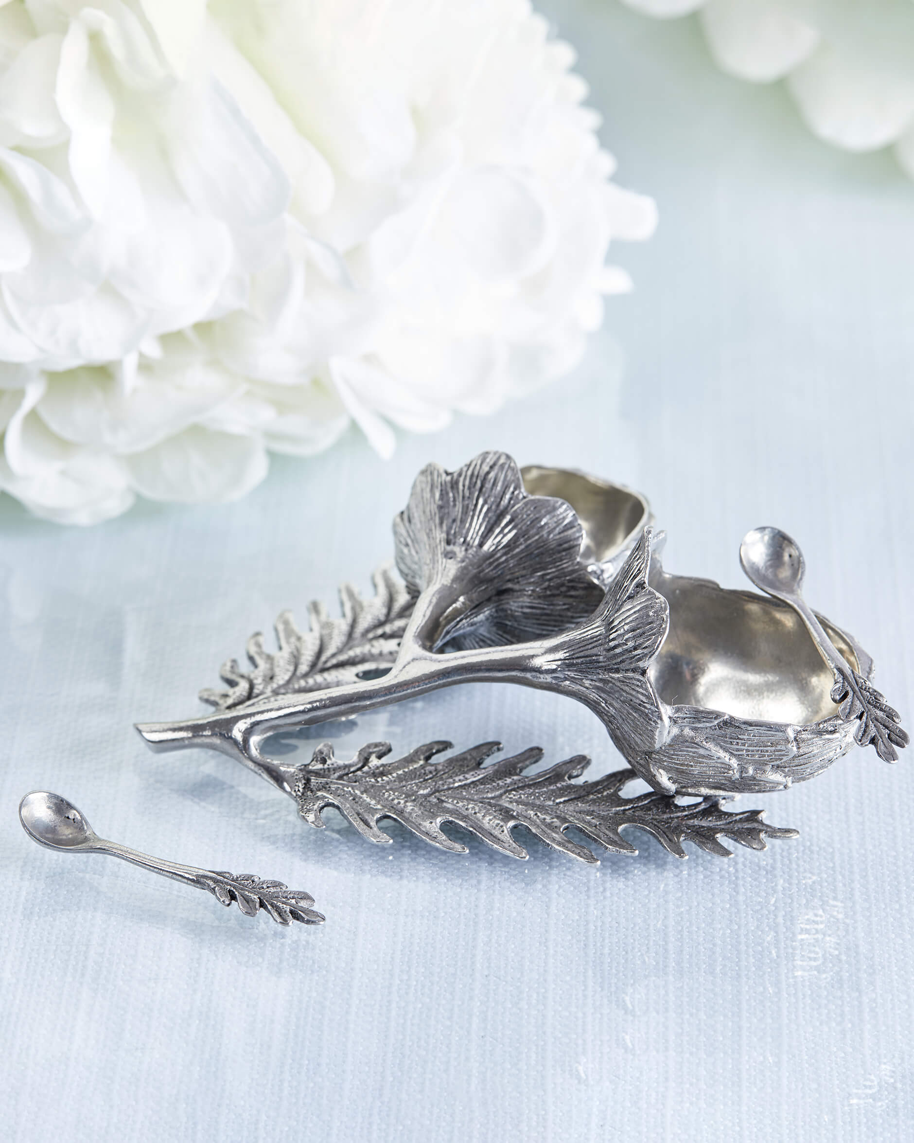 Artichoke Salt & Pepper Bowls Pewter