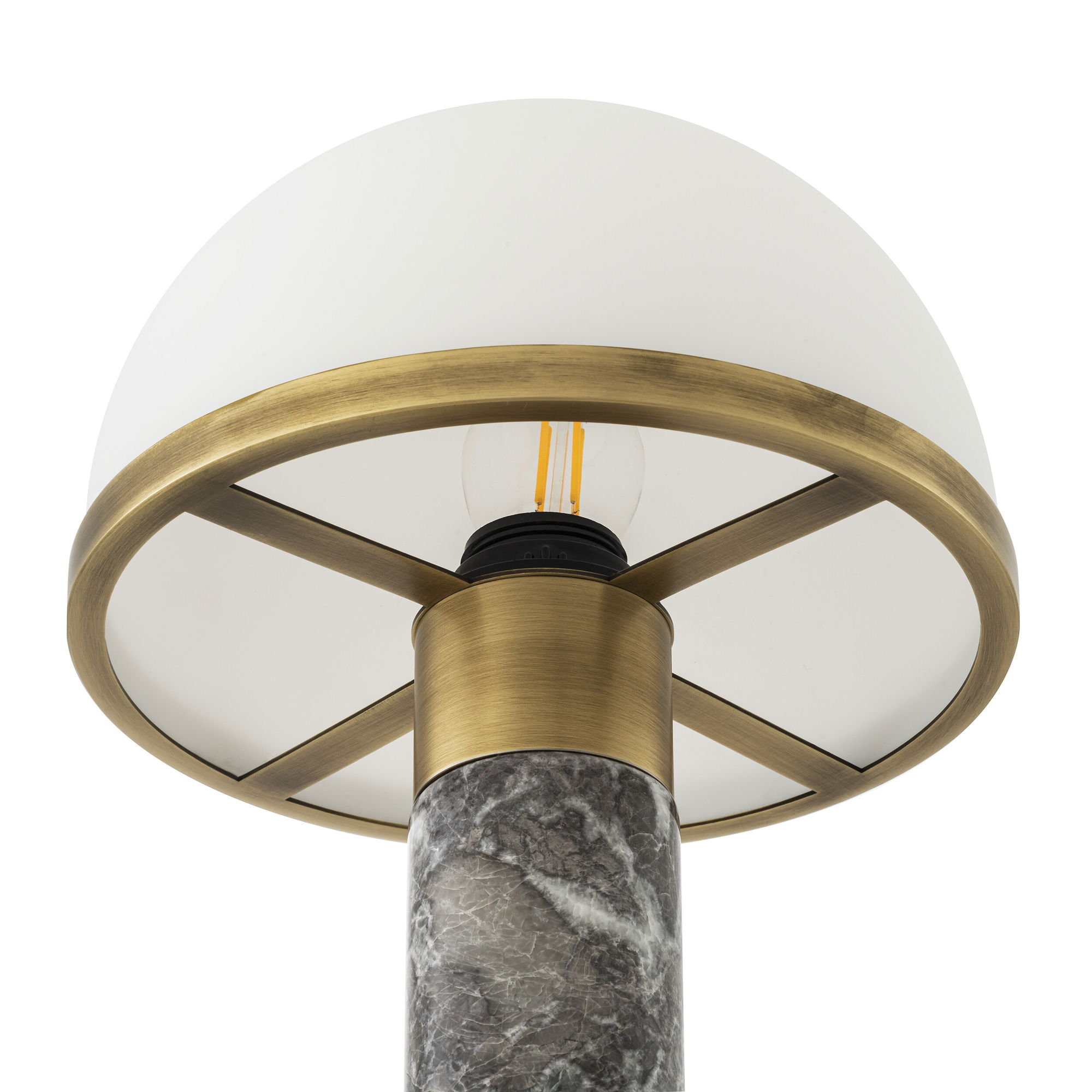 Ziegèl bordslampa antik mässing