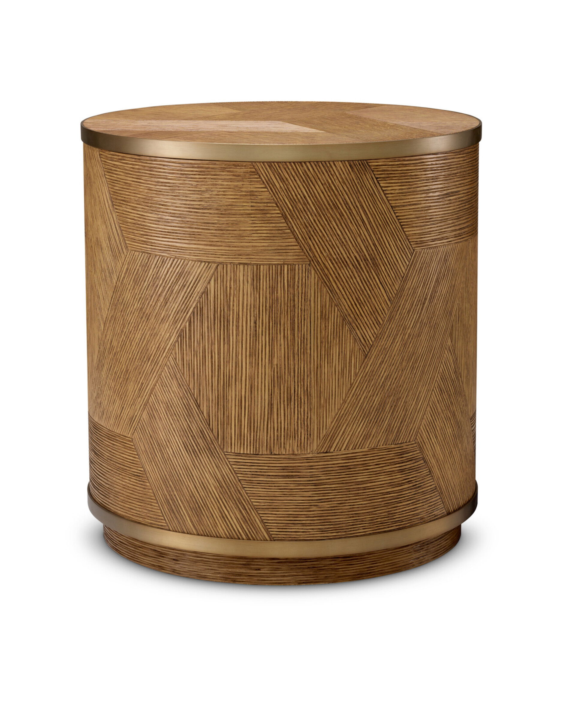 Velutto Side Table Oak Veneer Brass