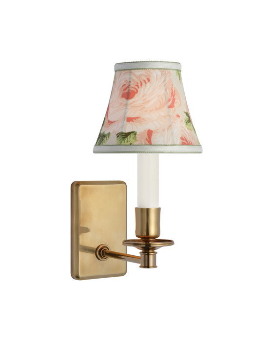 Tara 11 vägglampa antik mässing/blush salisbury