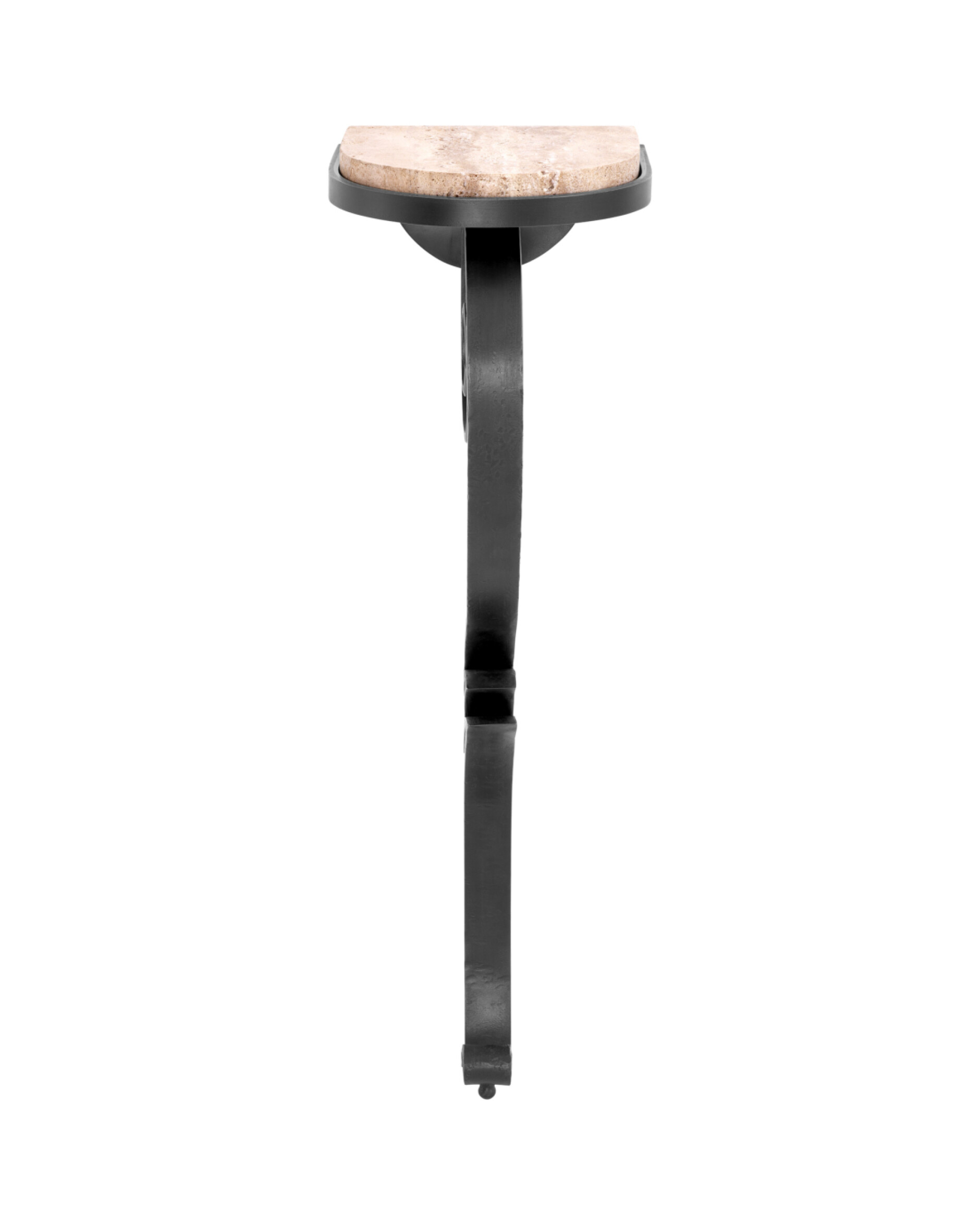 Ophira konsolbord travertine svart