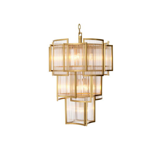 Jet Set Chandelier Antique Brass