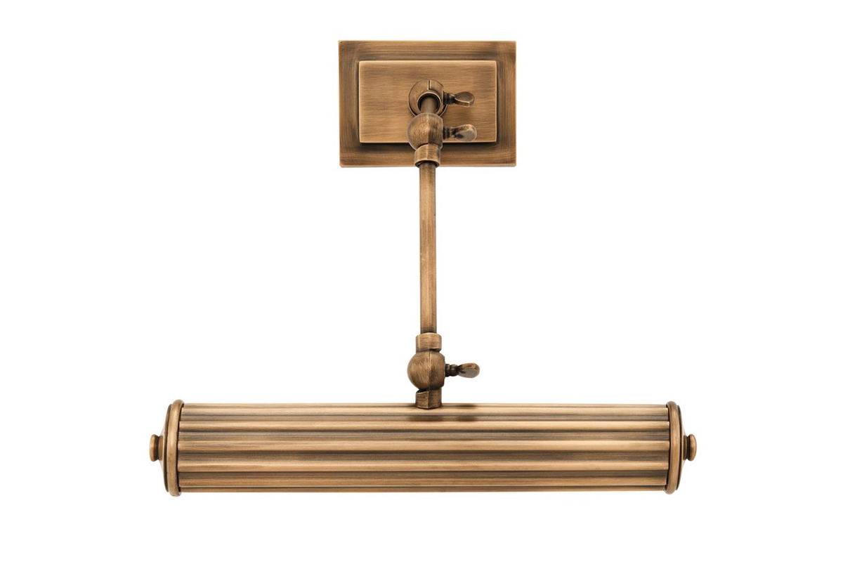 Luca vägglampa antik mässing S