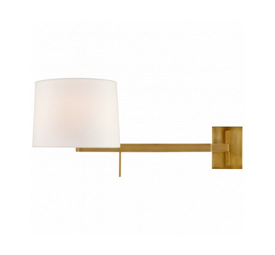 null - Sweep Medium Right Articulating Sconce Soft Brass