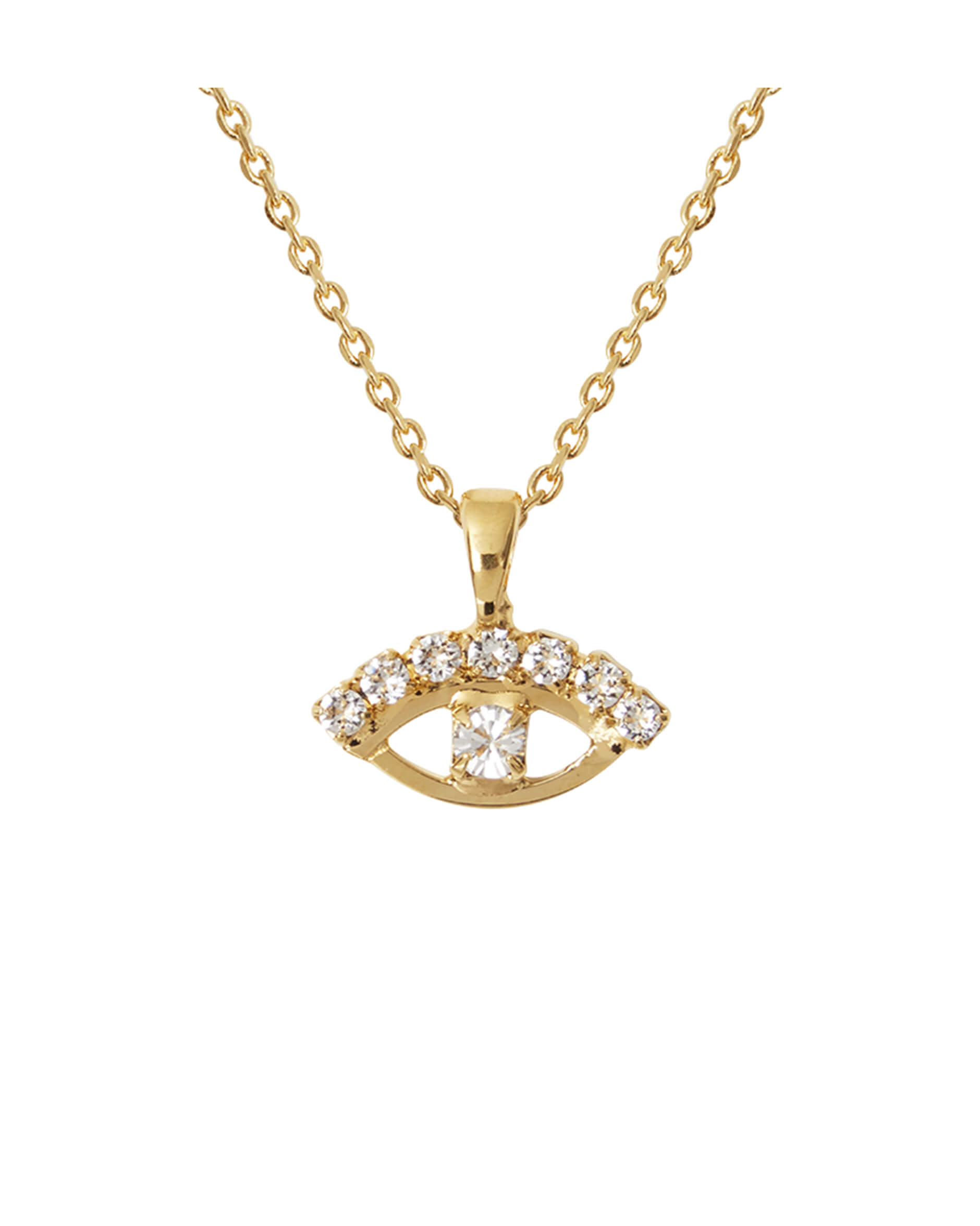 Petite Greek Eye necklace crystal