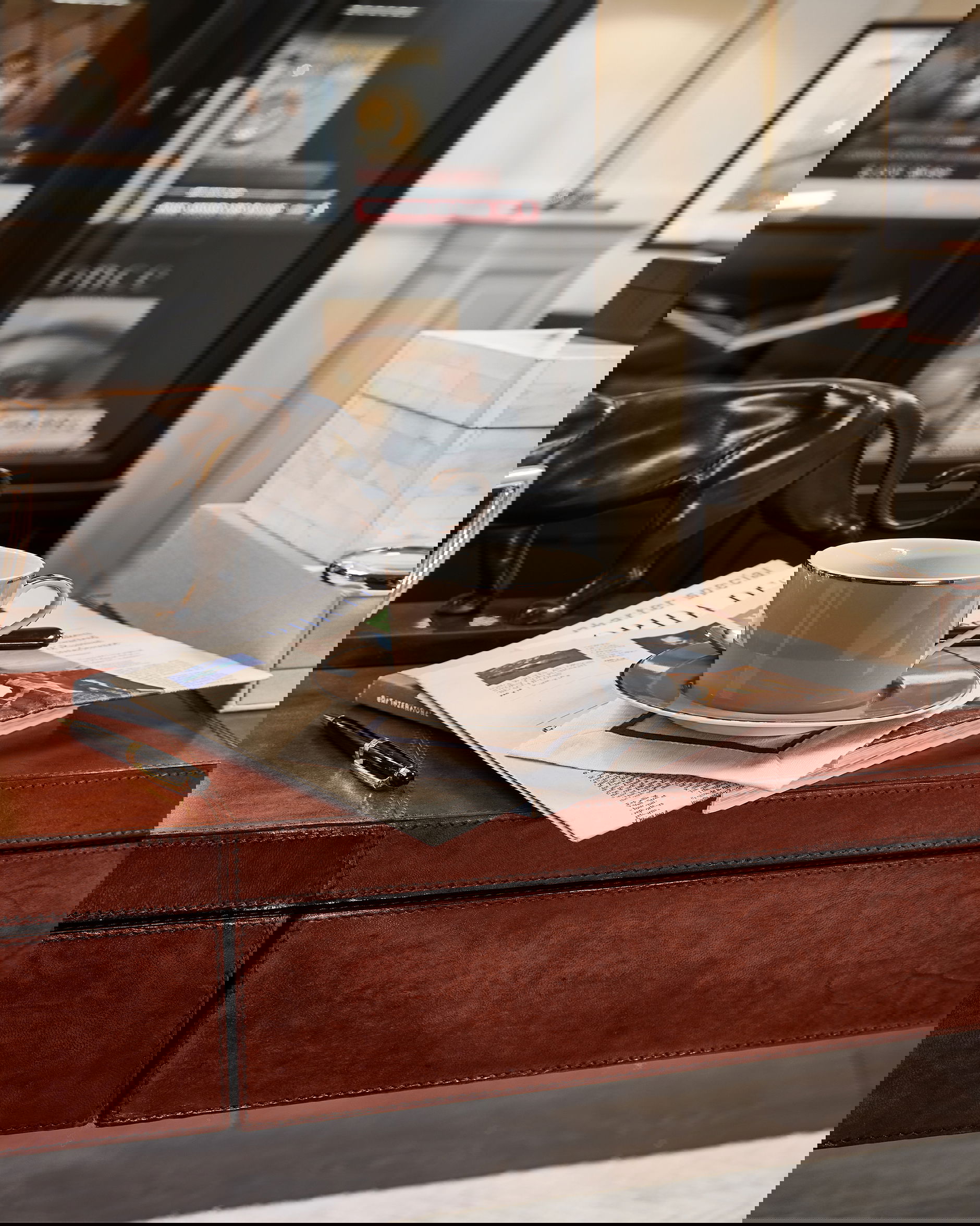 Kensington skrivbord läder