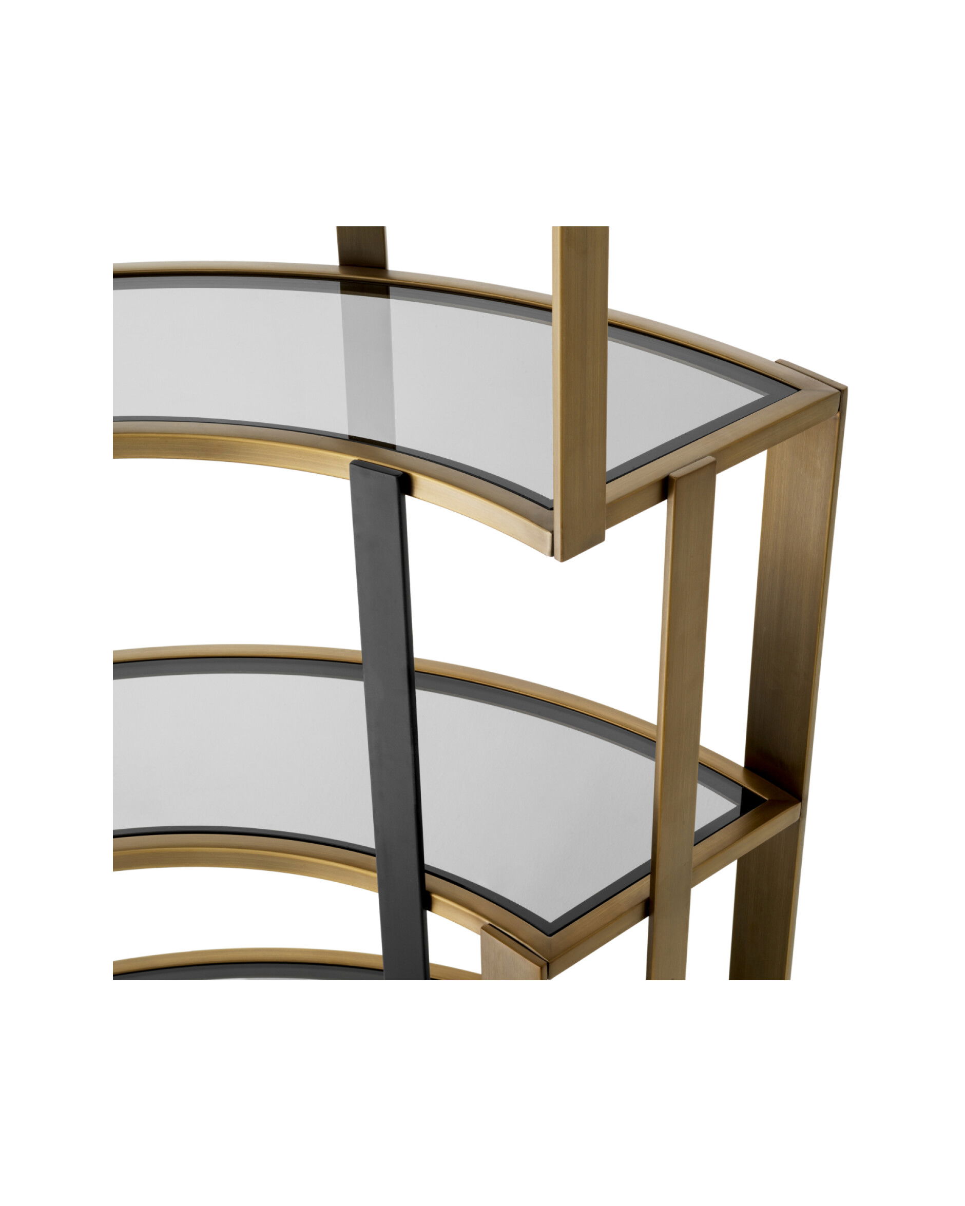 Clio hylla hörn borstad mässing