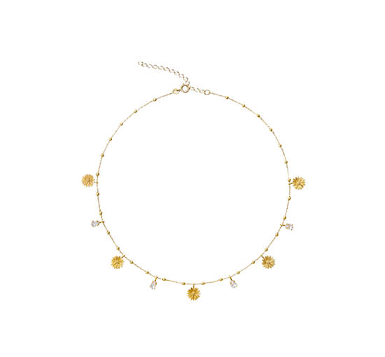 Daisy multi kaulakoru crystal