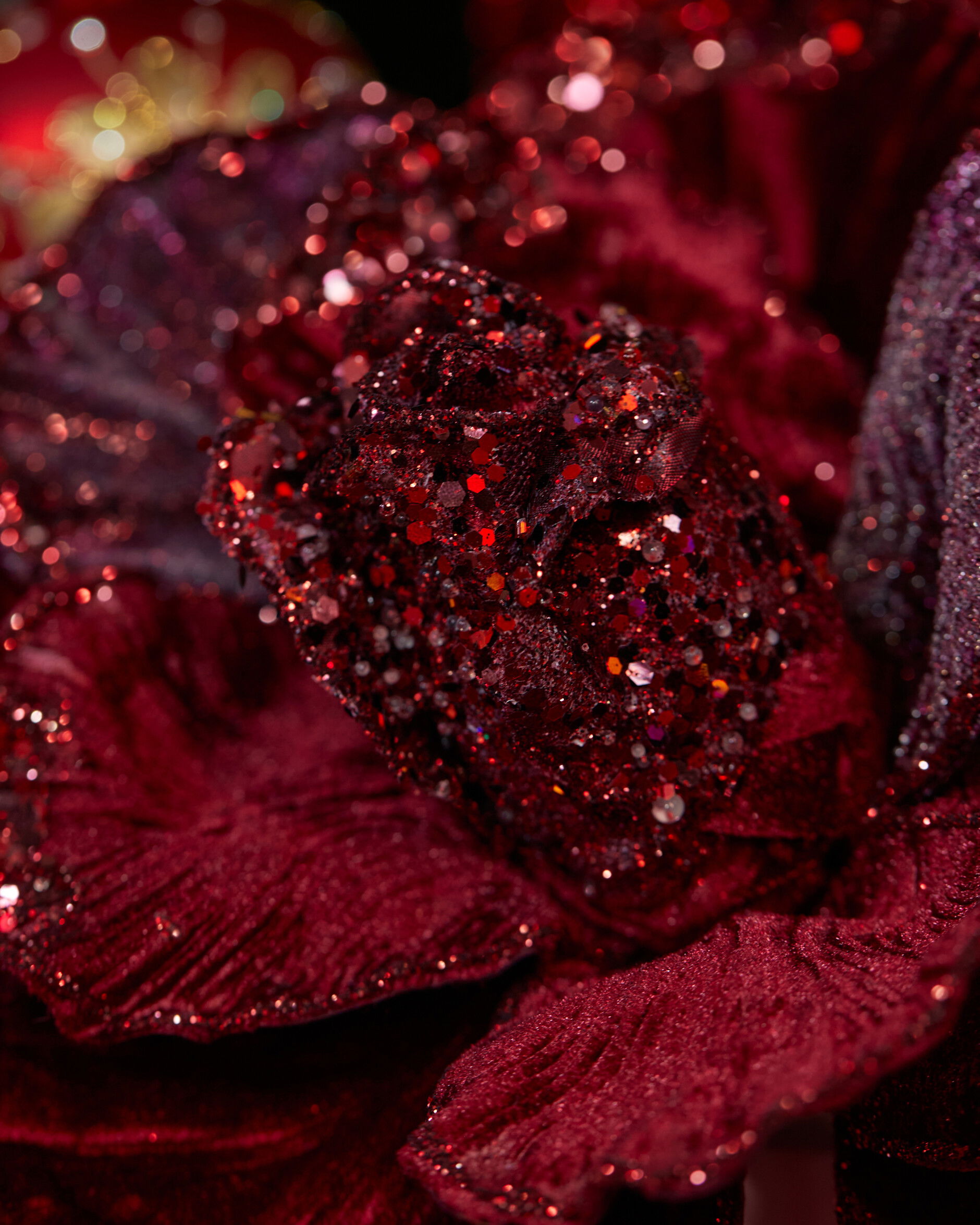 Rose Decorative Branch Burgundy