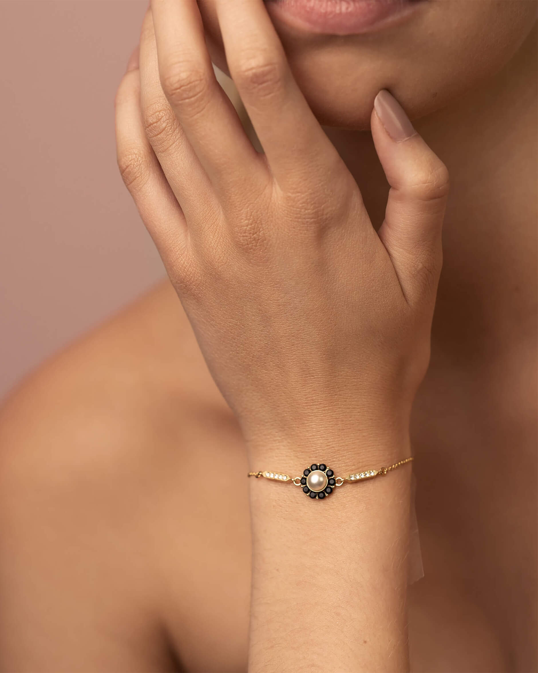 Miss Sofia Bracelet Ivory Pearl/Jet