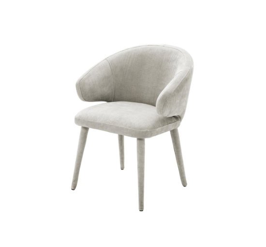 Clarck Sand - Cardinale dining chair velvet roche taupe