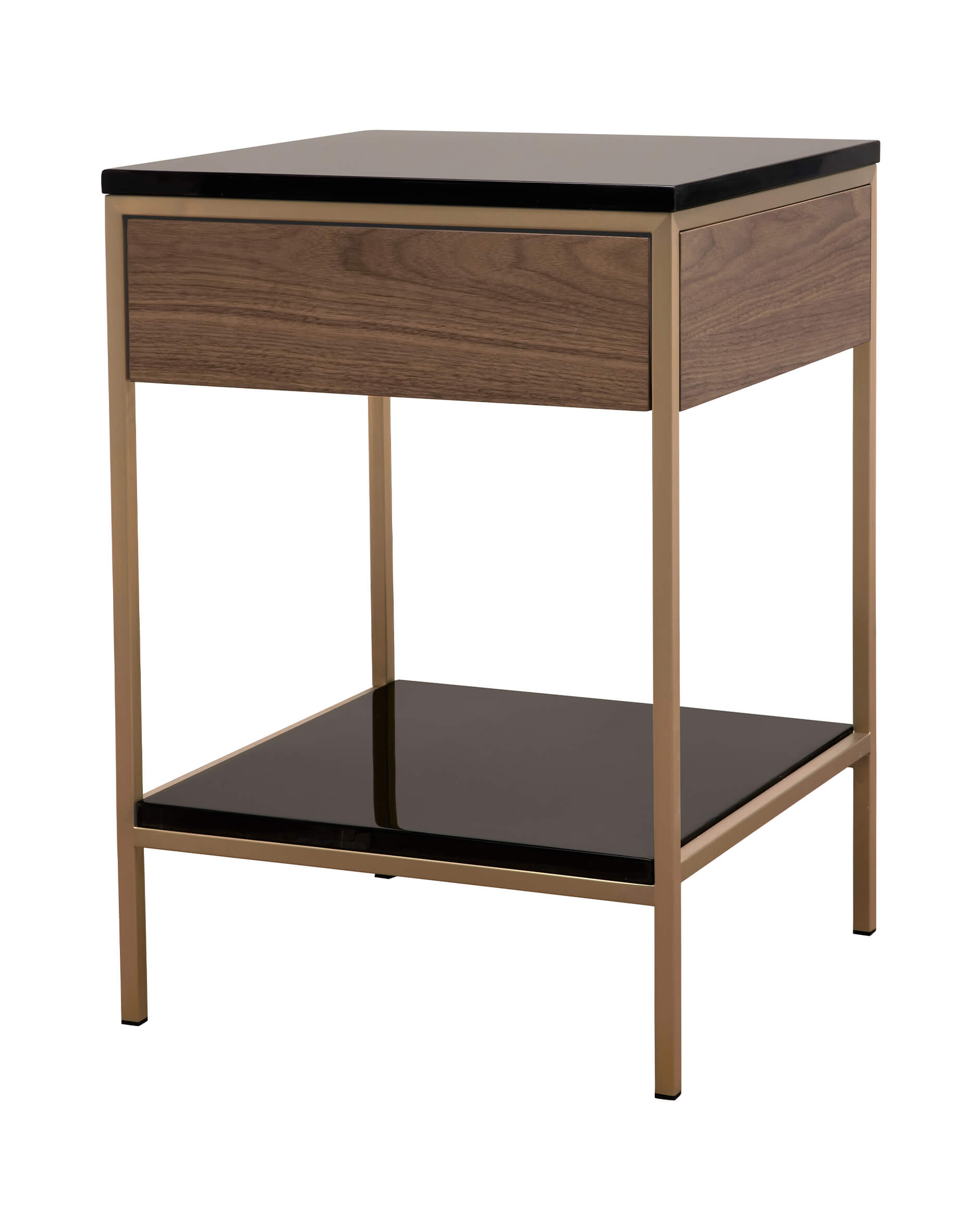 Erin sidobord mässing/valnöt