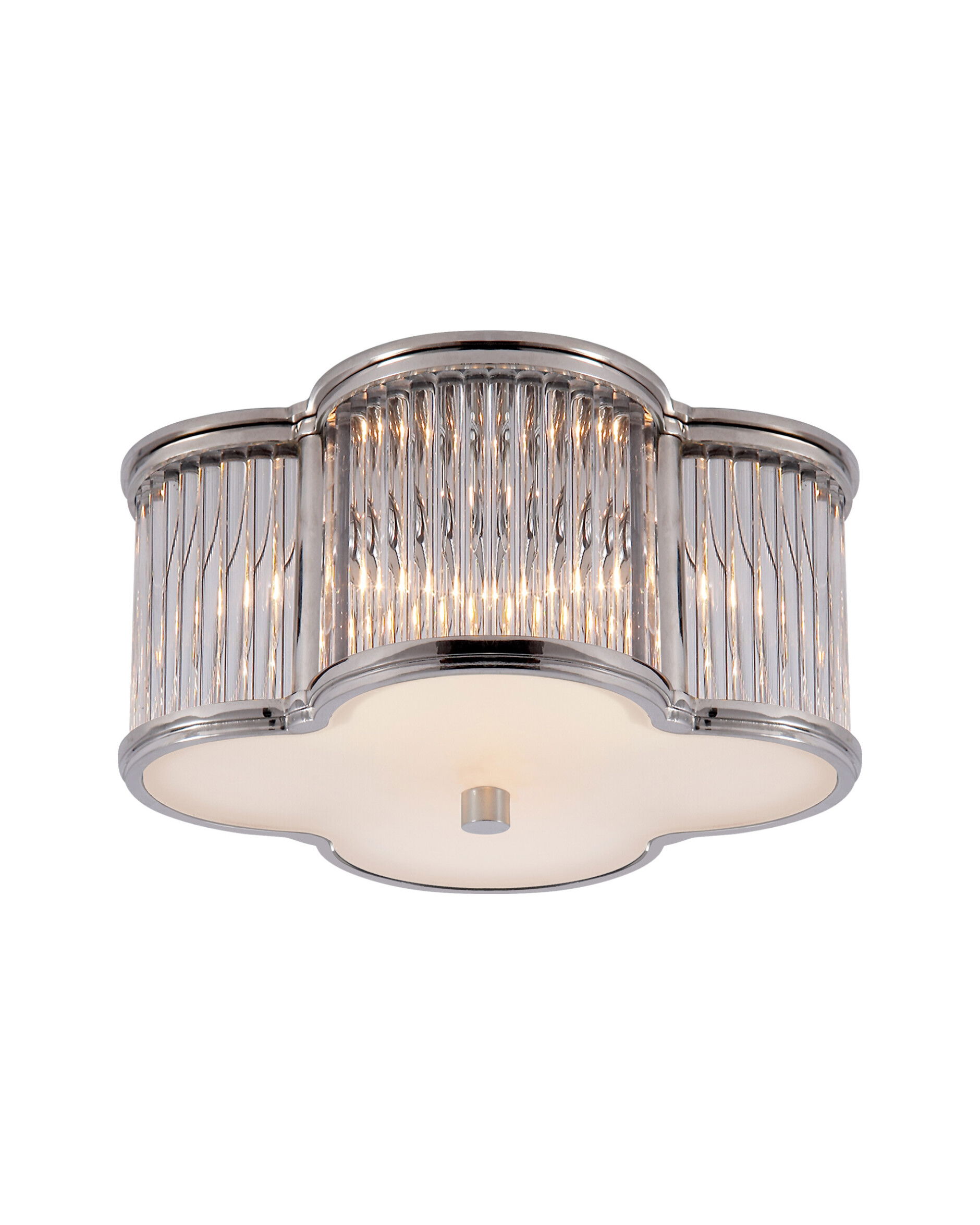 Basil Flush Mount Polished Nickel Small
