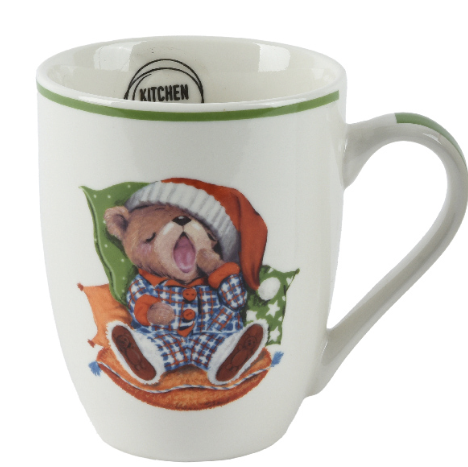 Läs mer om Ted mugg vit/grön