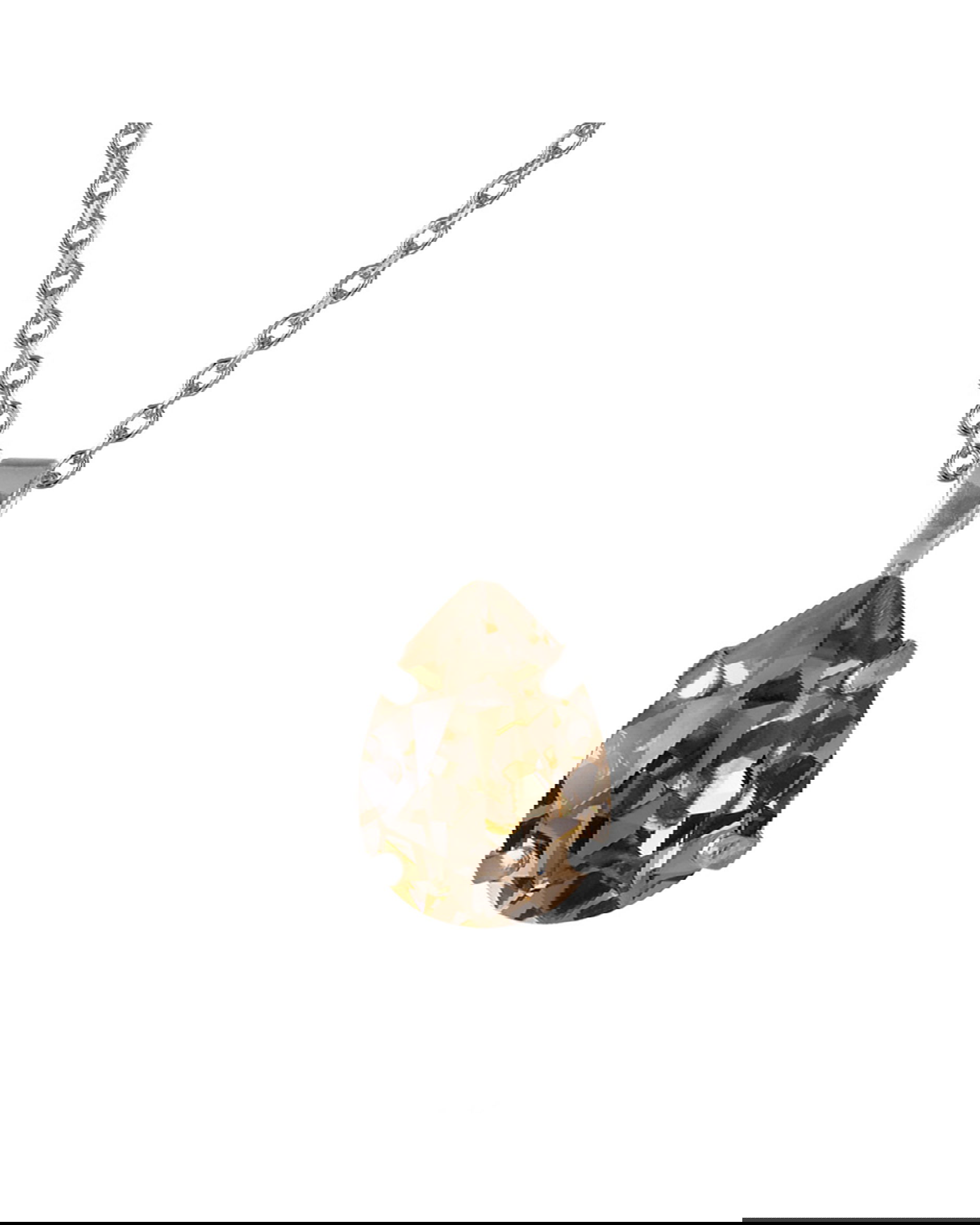 Mini Drop halsband greige rhodium