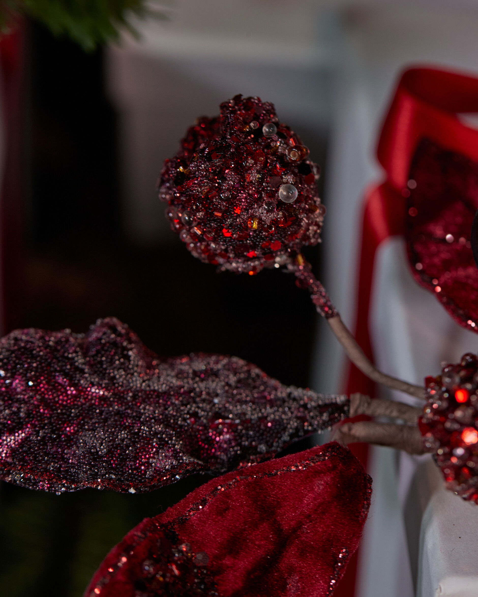 Berry Blossom decoratietak wijnrood