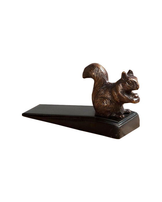 Squirrel Door Stopper Bronze