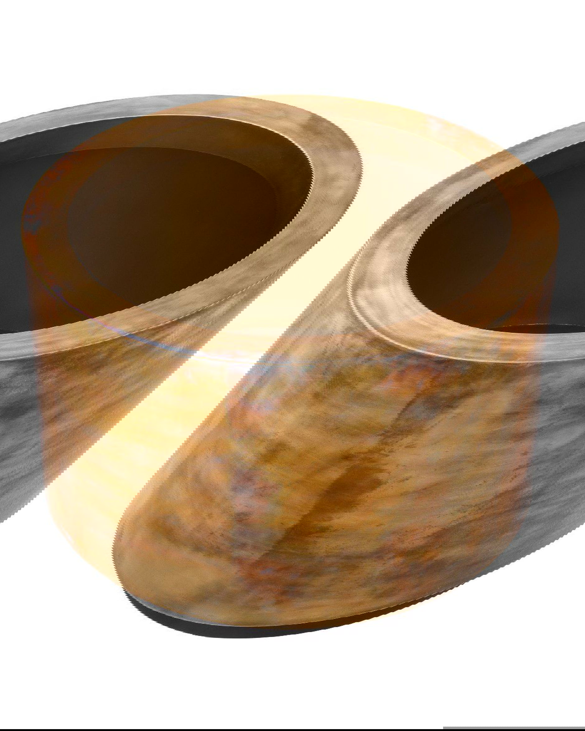 Jasper planteringslåda rund antik mässing