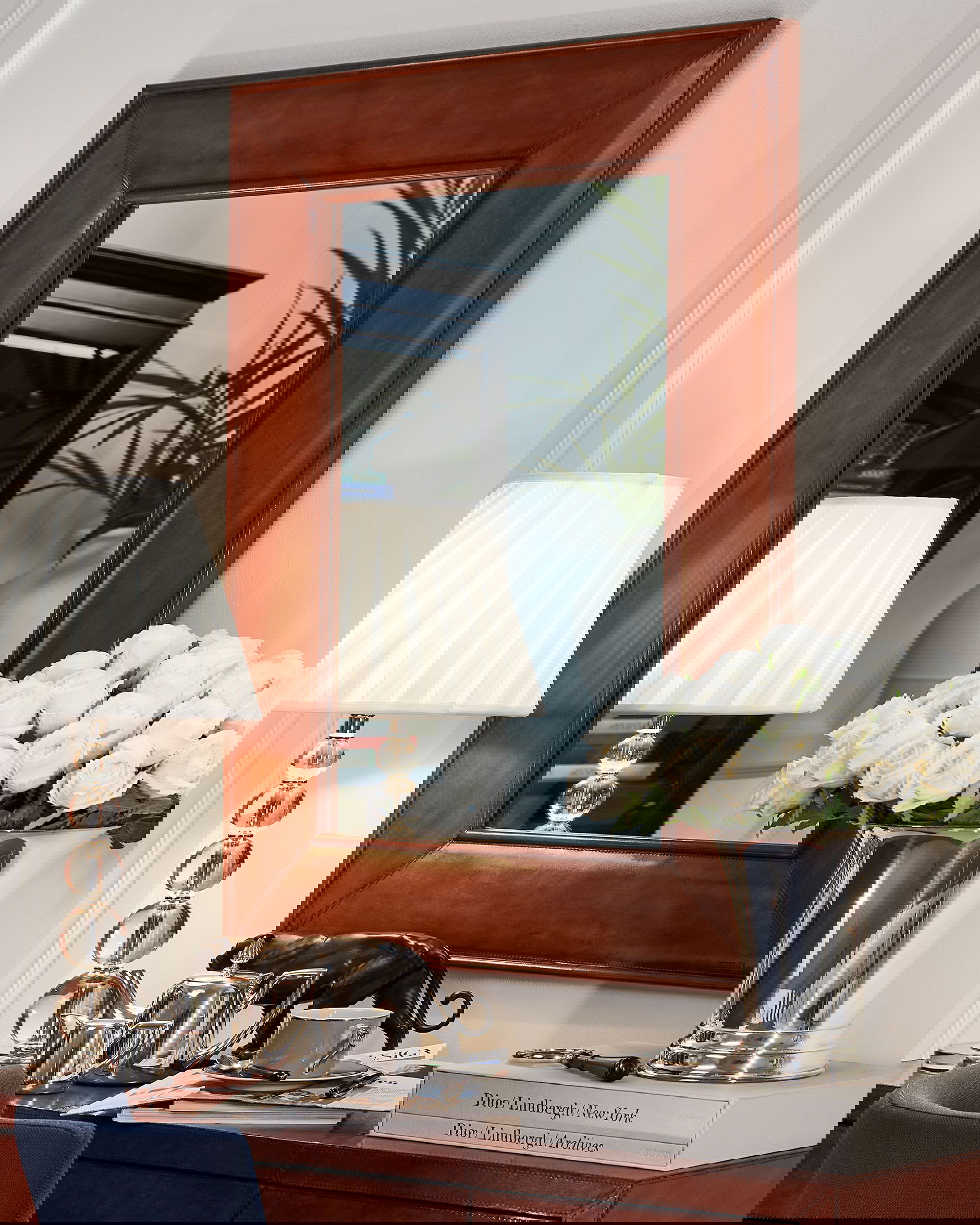 Kensington Wall Mirror Leather