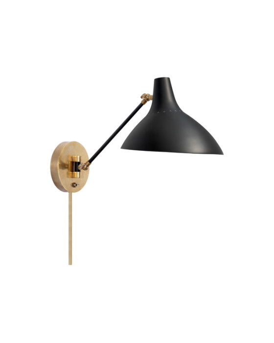 Charlton vägglampa svart